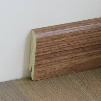 Цена Плинтус деревянный Walnut American Varnished 70мм Pedross